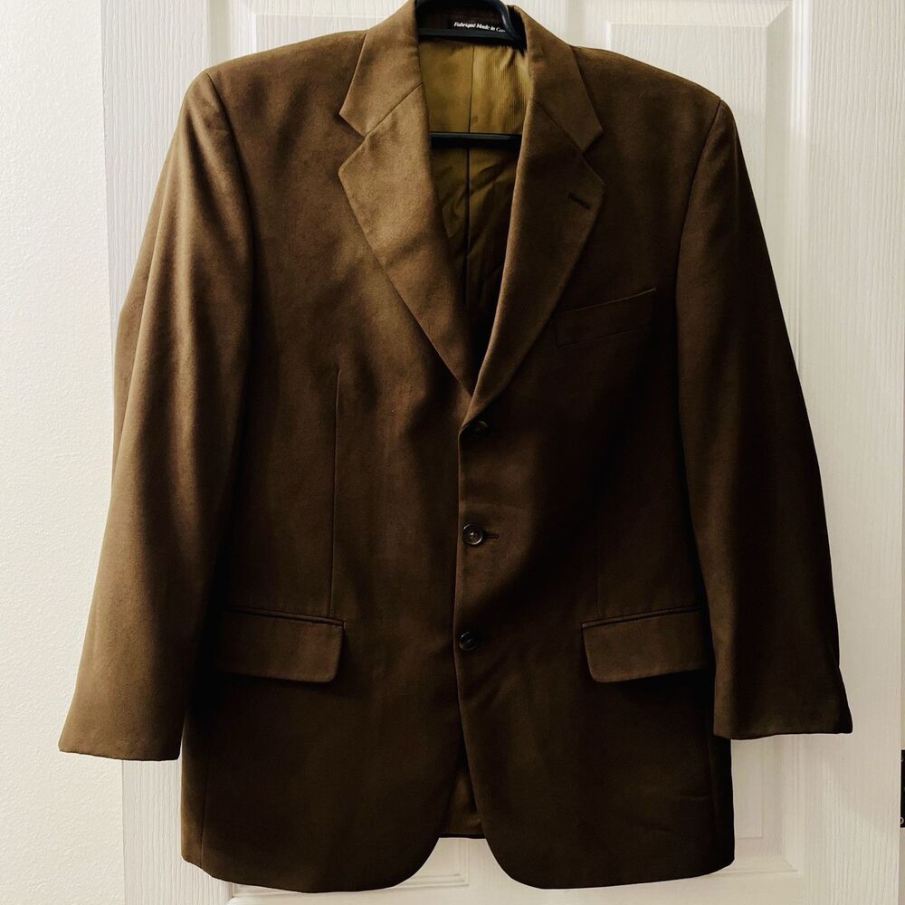 Lords Of London Patrick James Brown 42R Micro Suede Jacket Sports‎ Coat 3 Button